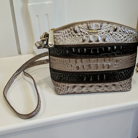 NWT Brahmin Mini Duxbury Chardonnay Seine Leather Crossbody Bag - Picture 3 of 8